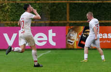 Conor McKendry celebrates after scoring to make it 0-1 27/10/2024