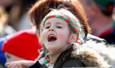 A young Mayo supporter encourages her team 24/3/2019