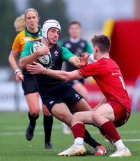 Iwan Hughes is tackled by James McCarthy 29/12/2018