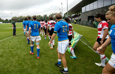 The teams take to the field 22/8/2017