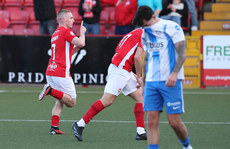 Conor McKendry celebrates scoring a goal 10/11/2024