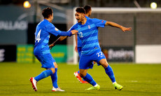 Dimitris Arsenidis celebrates scoring the equalising goal with Aventis Aventisian 3/5/2019