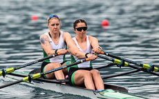 Sanita Puspure and Zoe Hyde on their way to finishing second and qualifying for the repechage 25/5/2023 