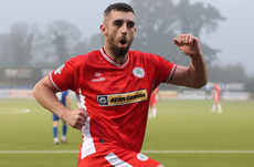 Joe Gormley celebrates scoring a goal 9/11/2024