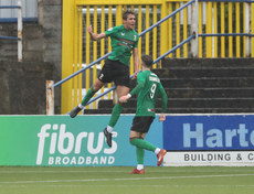 Frankie Hvid celebrates scoring a goal 26/10/2024