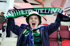 A Northern Ireland fan ahead of the game 18/11/2024