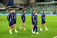 Northern Ireland players ahead of the game 15/10/2024