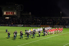 The two teams parade before the game 25/10/2024