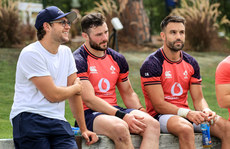 Niall Horan with Robbie Henshaw and Conor Murray 9/8/2023