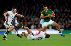 Damian de Allende is tackled by England’s Henry Slade  16/11/2024